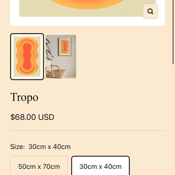 Hoom studio🌼 ‘TROPO’ ART PRINT- 30x40cm - Picture 6 of 7